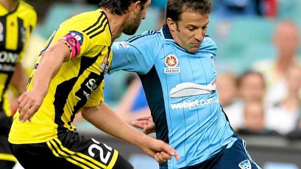 Get your your motor running ... Alessandro Del Piero scored four goals for Sydney FC against the Wellington Phoenix.