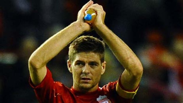 Hat-trick hero ... Steven Gerrard.