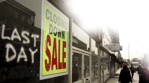 Empty shops ... the British recession is causing a growing number of high street closures.
