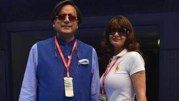 Tragic: Human Resources Minister Shashi Tharoor and his late wife, Sunanda Puskhar Tharoor.