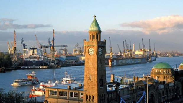 Cruise the harbour in Hamburg.