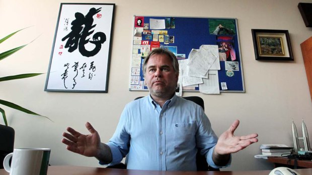 Russian internet security tsar Eugene Kaspersky at his company's offices in Moscow.