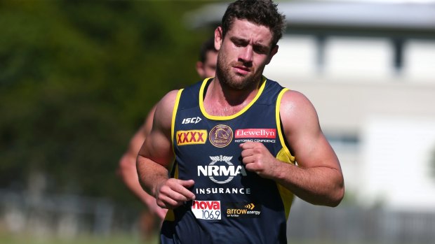 On the mend: Andrew McCullough in pre-season training.