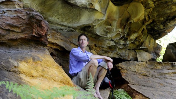 Chris Darwin, pictured at home in the Blue Mountains, and his relatives have spent some of his great-great grandfather Charles Darwin's fortune on a nature reserve in WA.