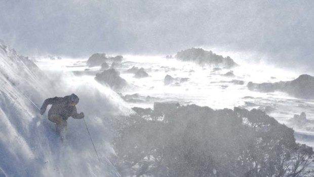 Scott Kneller braved the strong winds and was rewarded with fantastic snow conditions at Thredbo on the weekend.