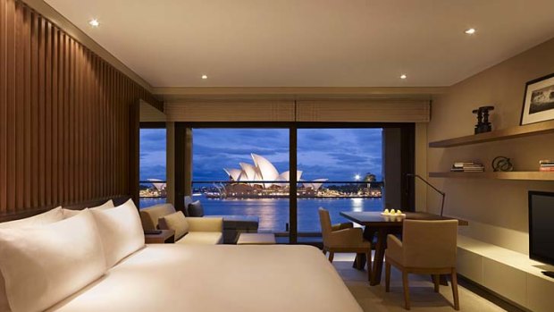 Inside out ... the Park Hyatt's Opera Room has neutral tones and harbour views.