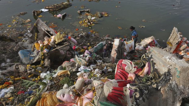 Water pollution is also a problem in India.