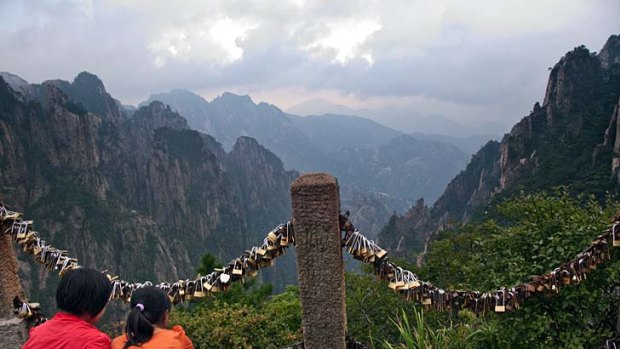 First seduce them with the views, then lock your loved one to you at China's Huangshan.
