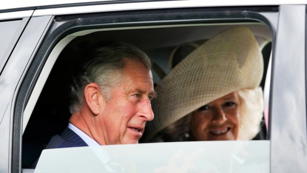 Prince Charles and Camilla, Duchess of Cornwall, arrive at Flemington for the Cup.