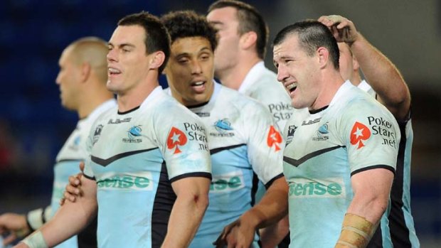 Happy bunch &#8230; things are looking up for the Sharks.