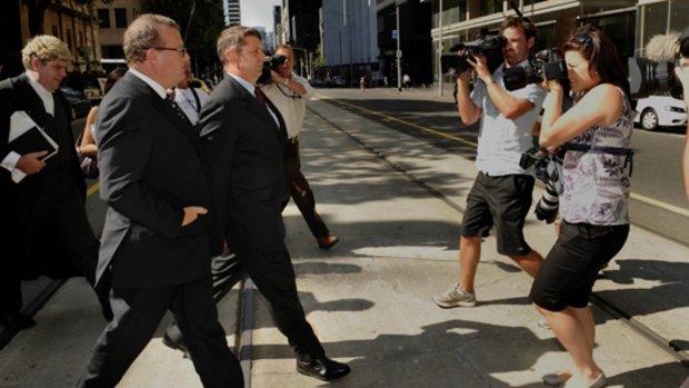 Former deputy commissioner Noel Ashby walks free from the Supreme Court.
