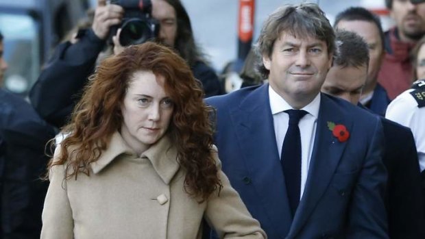 Defendants: Rebekah Brooks and husband Charlie arrive at the Old Bailey for the start of their trial.