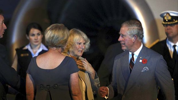 His Royal Highness, Prince Charles and the Duchess of Windsor, Camilla Parker-Bowles arrive at Sydney Airport.