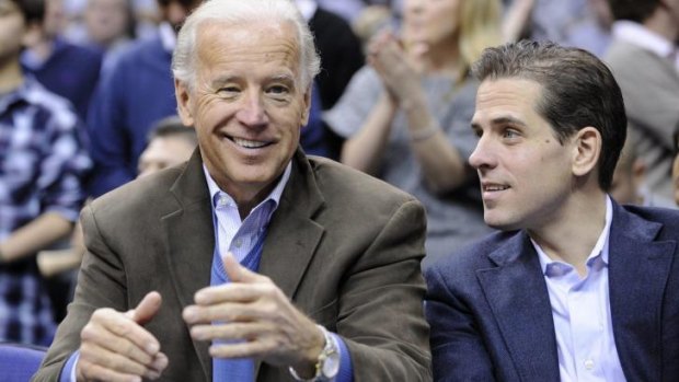 US Vice-President Joe Biden with his son Hunter.