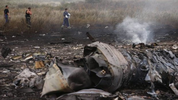 The Malaysia Airlines crash site.
