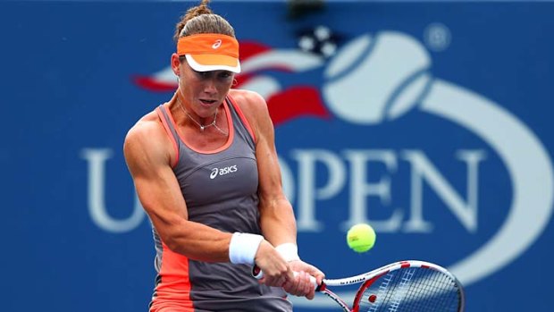 Through to the quarters ... Sam Stosur was pushed against Laura Robson.