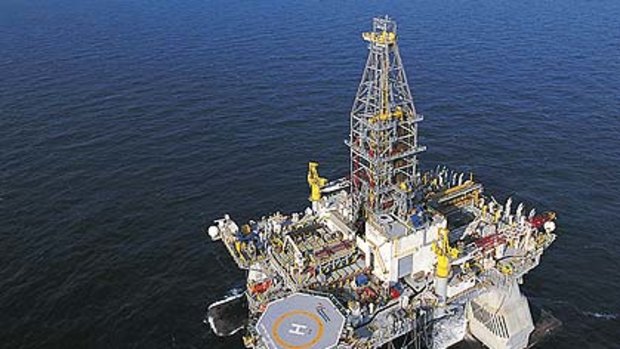 The ultra-deepwater semi-submersible rig Deepwater Horizon, which drilled the Tiber well in the Gulf of Mexico.
