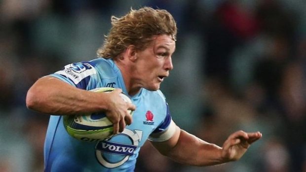 On a roll: Michael Hooper's influence on Saturday night increased as the game progressed.