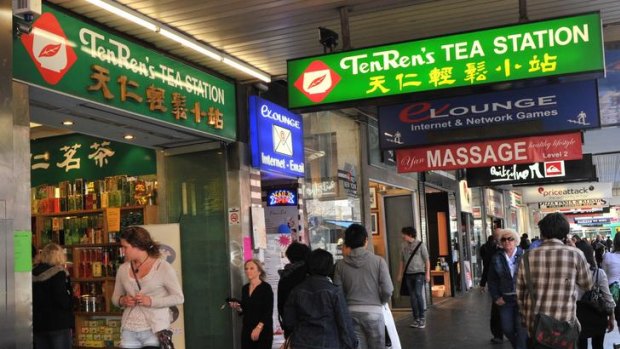 Ten Ren's Tea Station in Swanston Street.