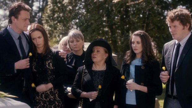 Jacki Weaver stars in <i>The Five-Year Engagement</i> (second from right), one of the many Hollywood offers since her Oscar nomination.