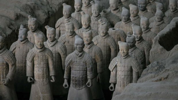 Terracotta Warriors at the Terracotta Warrior Museum on the outskirts of Xian, in China's northwest Shaanxi province.