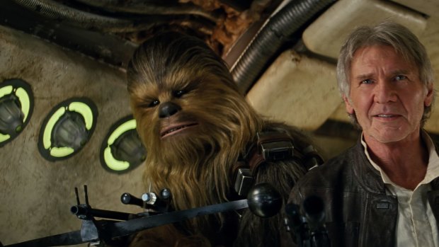 "Chewy, we're home," says Han Solo in <i>Star Wars: The Force Awakens</i>.