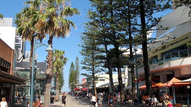 The Cavill Avenue mall has seen fewer fights in recent years.