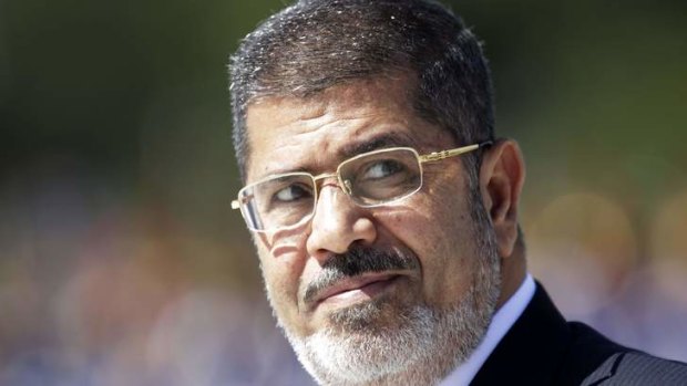 Egypt's ousted president and Muslim Brotherhood leader Mohamed Mursi, who is currently being held in detention by Egyptian Security Forces at an undisclosed location.