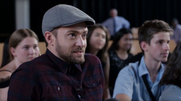 Timberlake told student Fergus Lupton his song should be "on the radio now".