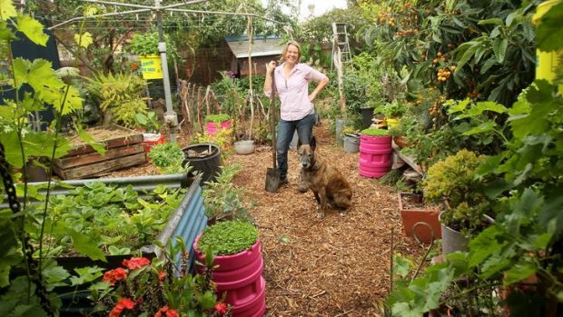 Millie Ross in her Yarraville garden: 'The garden is yours to play with.'