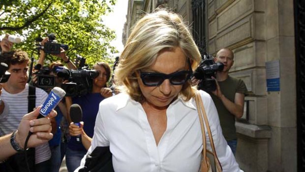 Sophie Bottai, lawyer for Franck Ribery, leaves the vice squad headquarters in Paris.