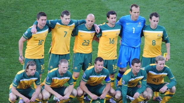 Australia's team for their World Cup match against Ghana last year.