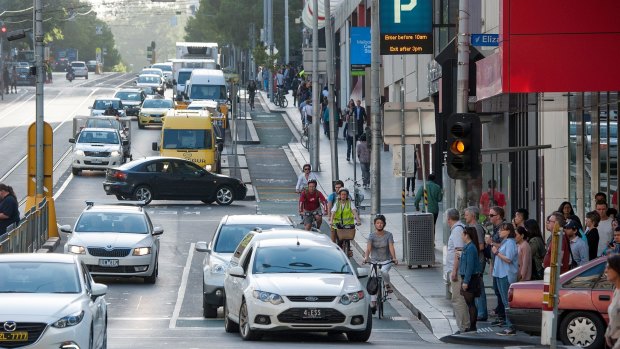 Latrobe Street is among the first in Melbourne's CBD to get dedicated bike lanes.
