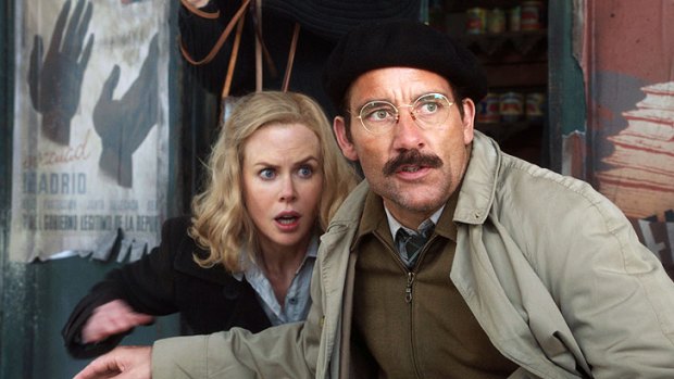 Kidman and Clive Owen in a scene from HBO's <i>Hemingway & Gellhorn</i>.