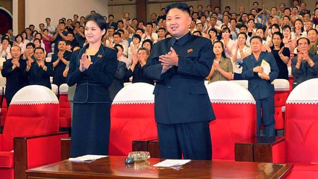 South Korean sources named the woman with Kim Jong-un as Hyon Song-wol.
