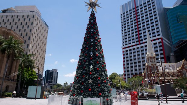 The Christmas tree in Brisbane's King George Square.