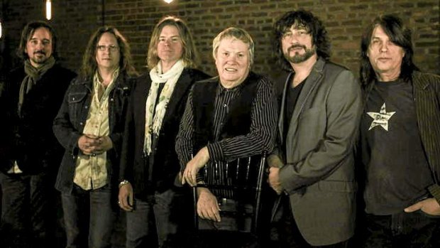 Bobby Keys, centre, in the stripes, with the Suffering Bastards.