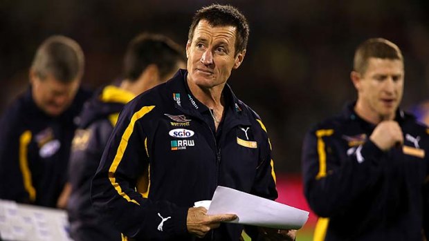 Eagles coach John Worsfold had some anxious moments during the game against Adelaide on Saturday.
