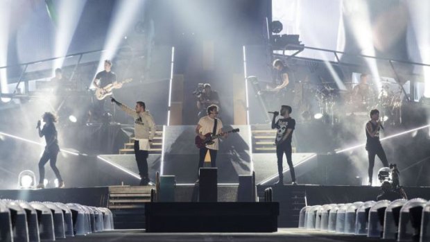 One Direction perform in Sydney during their On the Road Again tour.