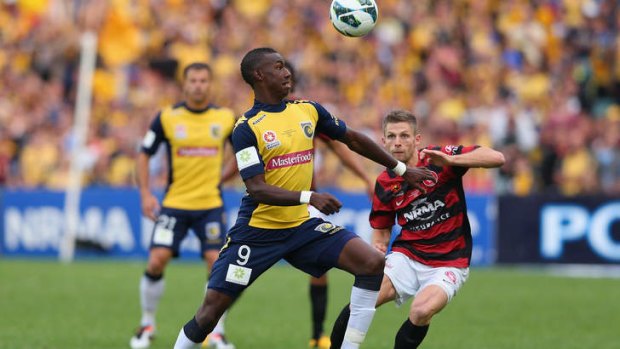 Heading off: Bernie Ibini, pictured here during last month's A-League grand final, is on the verge of a lucrative move to China.