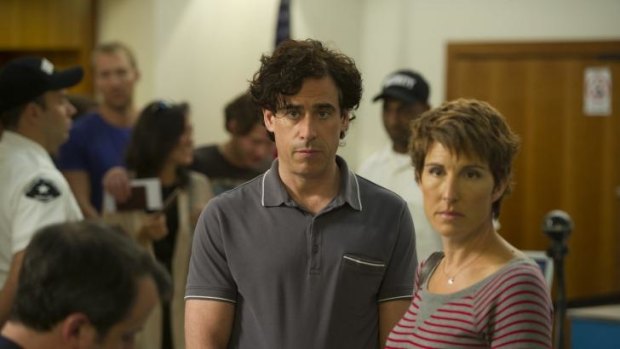 Stephen Mangan and Tamsin Greig in Episodes.