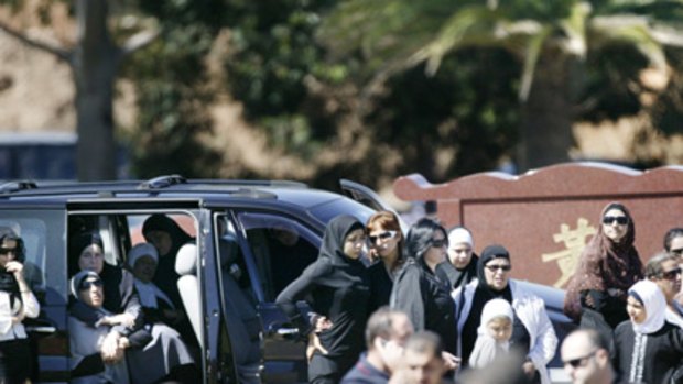 Families at war ... mourners at Abdul Darwiche’s funeral last year. Police said his brother, Michael, intended to shoot Abdul’s killer but Michael was acquitted of this on Thursday.
