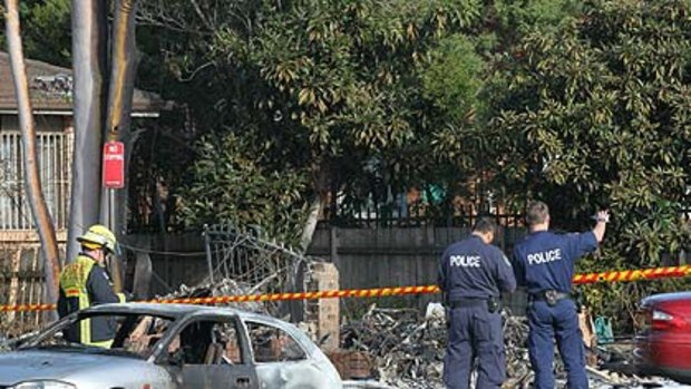 The crash site in Canley Vale Road.