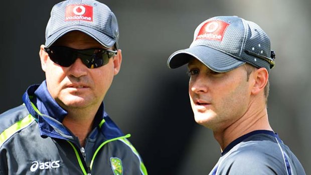 $4 million claim: Mickey Arthur with Michael Clarke.