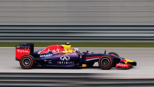 Daniel Ricciardo in action in Malaysia.