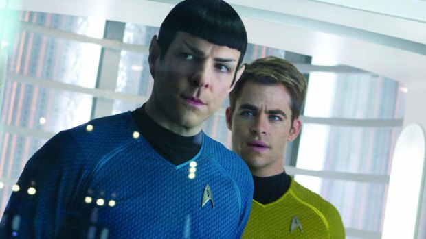 High beam: Spock (Zachary Quinto) and Captain Kirk (Chris Pine).