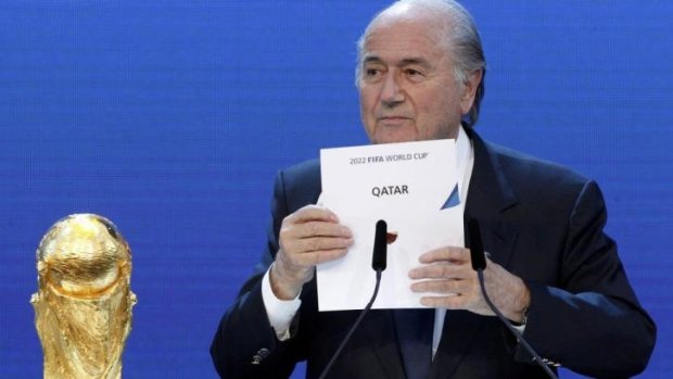 FIFA President Sepp Blatter makes the announcement in Zurich in 2010. 