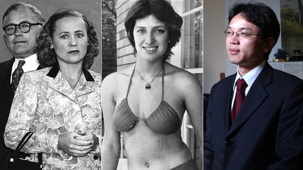 Flight from persecution: From left, Vladimir Petrov, Liliana Gasinskaya and Chen Yonglin.