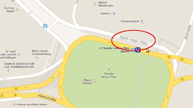 Google apologised after a Berlin intersection regained its Nazi-era name.