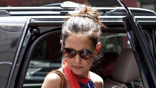 Warned ... actress Katie Holmes, pictured on Wednesday.